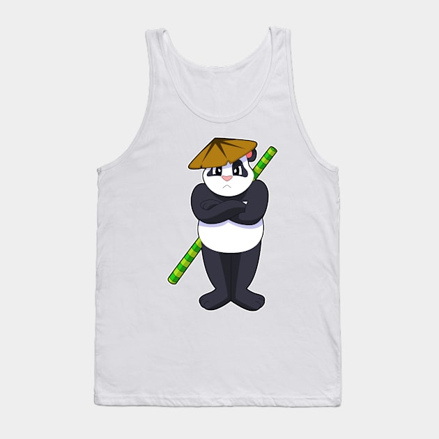 Panda at Stick fight Martial arts Tank Top by Markus Schnabel